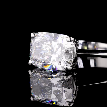 5.00 Ct Cushion Cut Solitaire Engagement Ring,Luxury Statement Ring for him, Classic Solitaire Design