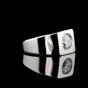 3 Carat Lab Grown Diamond Ring Round Bezel Set Engagement Ring 3 Carat Lab Grown Diamond Ring Round Bezel Set Engagement Ring