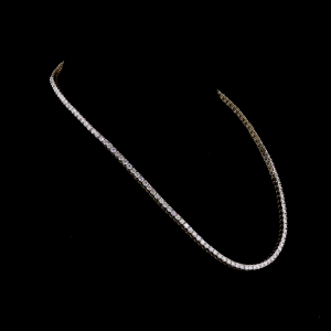 Round Cut Diamond Tennis Necklace 0.15 CT each Round Diamond Necklace