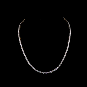 Round Cut Diamond Tennis Necklace 0.15 CT each Round Diamond Necklace