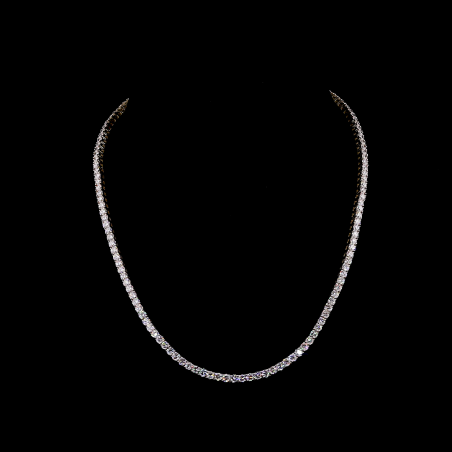 Round Cut Diamond Tennis Necklace 0.15 CT each Round Diamond Necklace