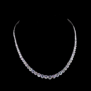 29ct. Lab Grown Diamond Graduated Tennis Necklace, 14k White Gold