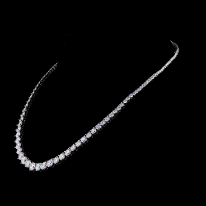 29ct. Lab Grown Diamond Graduated Tennis Necklace, 14k White Gold