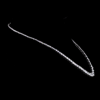 29ct. Lab Grown Diamond Graduated Tennis Necklace, 14k White Gold