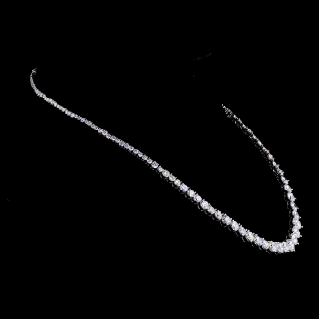 29ct. Lab Grown Diamond Graduated Tennis Necklace, 14k White Gold
