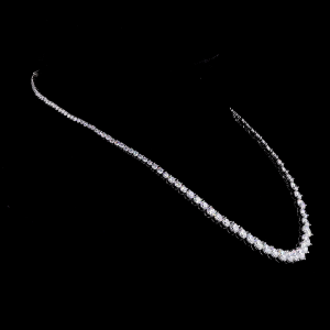 29ct. Lab Grown Diamond Graduated Tennis Necklace, 14k White Gold