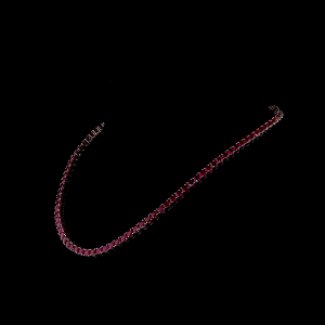 26 Ct Round Shape Lab Grown Ruby Tennis Necklace in 18k Yellow Gold