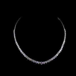 24 Cts. Total Graduated Lab Grown Diamond Tennis Necklace in 14K Gold IGI Certified