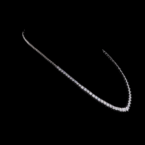 24 Cts. Total Graduated Lab Grown Diamond Tennis Necklace in 14K Gold IGI Certified