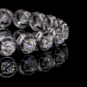 14K White Gold With 20 Pointer Each Round Lab Grown Diamonds 14K White Gold With 20 Pointer Each Round Lab Grown Diamonds