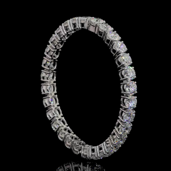 14K White Gold With 1 Carat Each EF VVS VS Lab Grown Diamonds Bangles 14K White Gold With 1 Carat Each EF VVS VS Lab Grown Diamonds Bangles