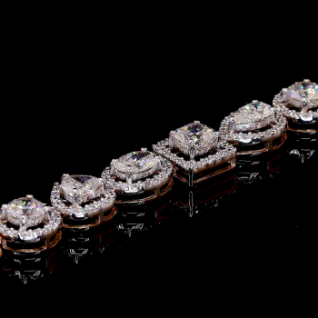 14k Rose Gold Multi shape Lab Grown Diamond Bracelet 14k Rose Gold Multi shape Lab Grown Diamond Bracelet