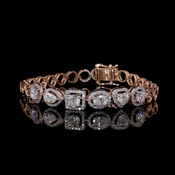 Diffrent Shape Each 1 Carat Lab Diamond Bracelet Diffrent Shape Each 1 Carat Lab Diamond Bracelet