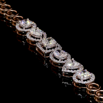 Diffrent Shape Each 1 Carat Lab Diamond Bracelet Diffrent Shape Each 1 Carat Lab Diamond Bracelet
