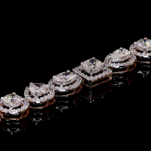 Diffrent Shape Each 1 Carat Lab Diamond Bracelet