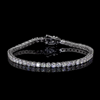 14k White Gold With Lab grown Diamonds of Rounds Total 7.80 Carat VVS VS EF Tennis Bracelet 14k White Gold With Lab grown Diamonds of Rounds Total 7.80 Carat VVS VS EF Tennis Bracelet