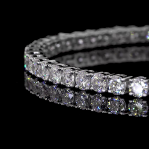 14k White Gold With Lab grown Diamonds of Rounds Total 7.80 Carat VVS VS EF Tennis Bracelet