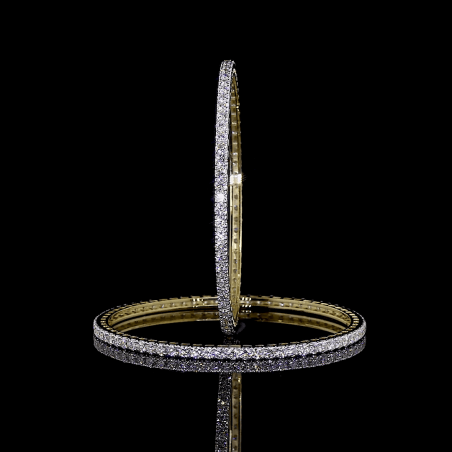 15 pointer Rounds Lab Grown Diamond Bangles