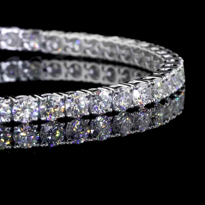 30 Pointer Round Shape EF VVS VS Lab Diamond Tennis Bracelet