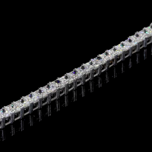 0.30 Ct. Each Princess Shape Diamond Tennis Bracelet