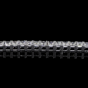 0.30 Ct. Each Princess Shape Diamond Tennis Bracelet