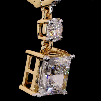 2 Ct. Each Princess Shape Diamond Drop Earing 2 Ct. Each Princess Shape Diamond Drop Earing