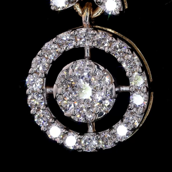 Round Shape Butturfly Diamond Drop Earring Round Shape Butturfly Diamond Drop Earring