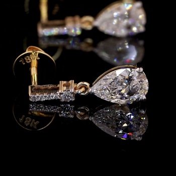 1 Ct. Each Pear Shape Diamond Drop Earring 1 Ct. Each Pear Shape Diamond Drop Earring