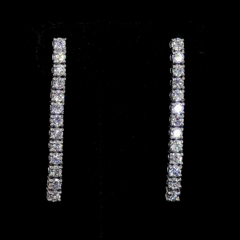 Tennis style drop/dangle earrings