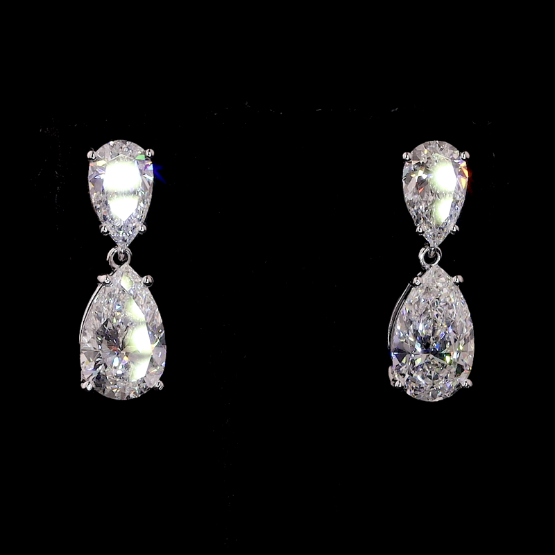 Dangle Earrings 14Kt Gold Jewelry For Women Pear Diamond Dangle Earrings 14Kt Gold Jewelry For Women Pear Diamond