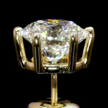 IGI Certified 4 Carat Total Round Shape Lab Grown Diamond Stud Earrings 14K/18K Yellow Gold IGI Certified 4 Carat Total Round Shape Lab Grown Diamond Stud Earrings 14K/18K Yellow Gold
