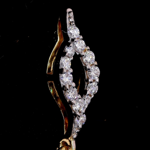 Square Cushion Shape Diamodn Drop Earring with halo Setting