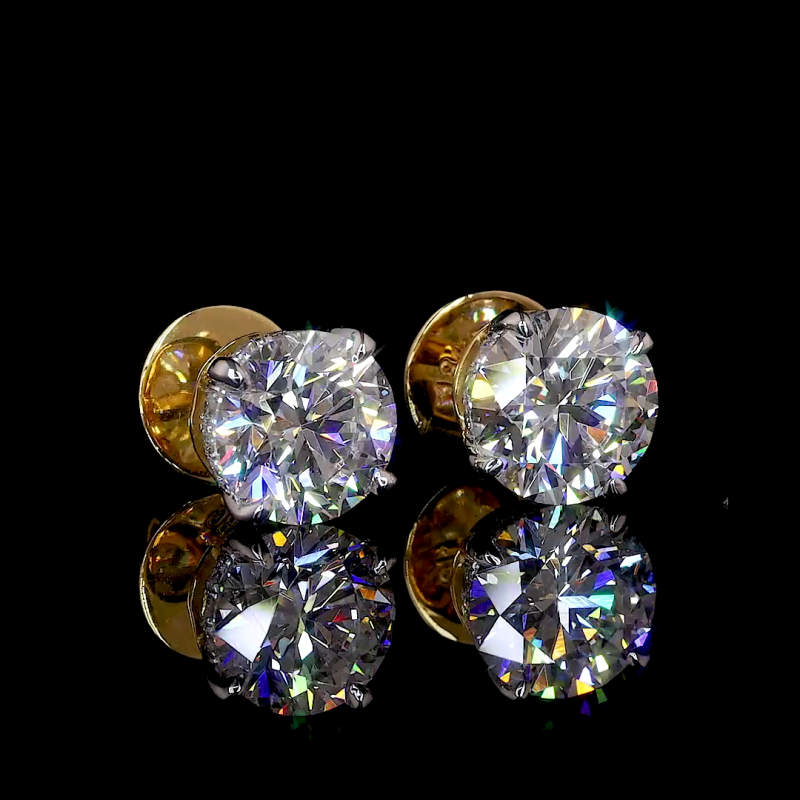Lab Diamond Round 1.5 Carat E VVS2 Each IGI Certified Stud earrings Lab Diamond Round 1.5 Carat E VVS2 Each IGI Certified Stud earrings