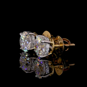 Lab Diamond Round 1.5 Carat E VVS2 Each IGI Certified Stud earrings