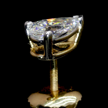 1.20Ct. Each IGI Certified Pear-Cut Diamond Stud Earrings 1.20Ct. Each IGI Certified Pear-Cut Diamond Stud Earrings