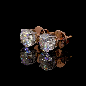 Round 2 Ct. E VVS2 Each Lab Diamond IGI Certified Studs Earring