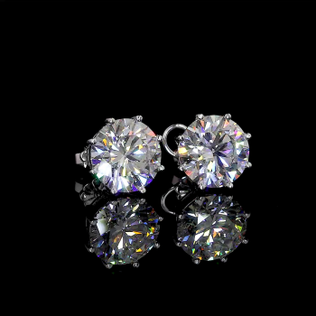 Round 5 Ct. E VVS2 Each Lab Diamond IGI Certified Studs Earring Round 5 Ct. E VVS2 Each Lab Diamond IGI Certified Studs Earring