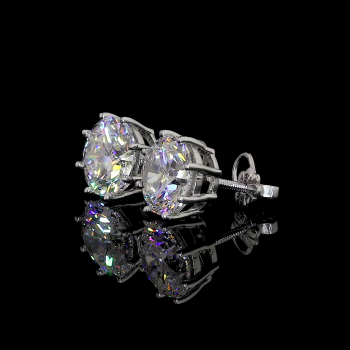 Round 5 Ct. E VVS2 Each Lab Diamond IGI Certified Studs Earring Round 5 Ct. E VVS2 Each Lab Diamond IGI Certified Studs Earring