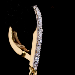 Flower cluster drop earrings With Round Shape Lab Diamond