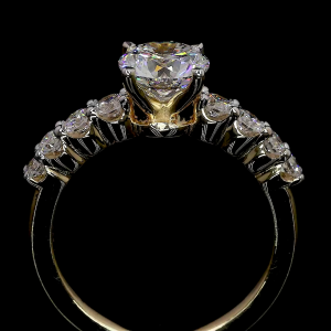 14k Gold With 2 Carat Diamond Solitaire & 2.5Ct. Eternity Band Set