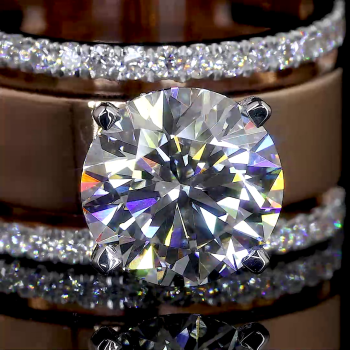 14k Gold Round Diamond Ring – Double Band Engagement Sparkle 14k Gold Round Diamond Ring – Double Band Engagement Sparkle