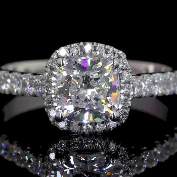 14k Gold Halo Diamond Ring – Round Cut Sparkle with Pavé Band 14k Gold Halo Diamond Ring – Round Cut Sparkle with Pavé Band