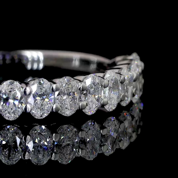 14k Gold Oval Diamond Eternity Band – Timeless Sparkle Ring 14k Gold Oval Diamond Eternity Band – Timeless Sparkle Ring