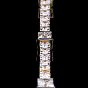 Tennis Bracelet with 20 pointer Rounds and 1 carat Each Princess Cut Lab Grown Diamonds Tennis Bracelet with 20 pointer Rounds and 1 carat Each Princess Cut Lab Grown Diamonds