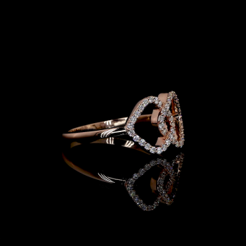 Infinity Twist Lab Diamond Ring Round Cut Prong Setting 14K 18K Gold