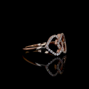 Infinity Twist Lab Diamond Ring Round Cut Prong Setting 14K 18K Gold