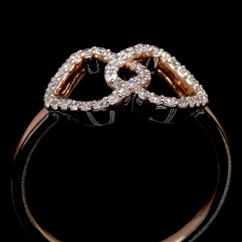 Infinity Twist Lab Diamond Ring Round Cut Prong Setting 14K 18K Gold