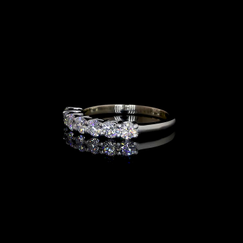 Diamond Row Lab Ring Round Cut Shared Prong Setting 14K 18K Gold Diamond Row Lab Ring Round Cut Shared Prong Setting 14K 18K Gold