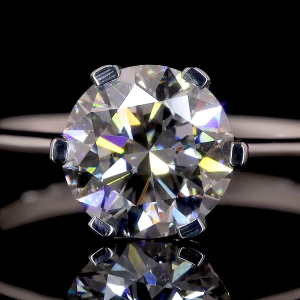 Diamond Row Lab Ring Round Cut Shared Prong Setting 14K 18K Gold