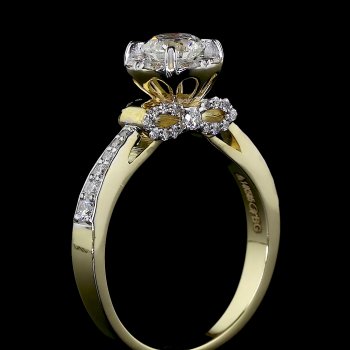 Brilliance Crest Lab Diamond Ring Round Cut Pave Band 14K 18K Gold Brilliance Crest Lab Diamond Ring Round Cut Pave Band 14K 18K Gold